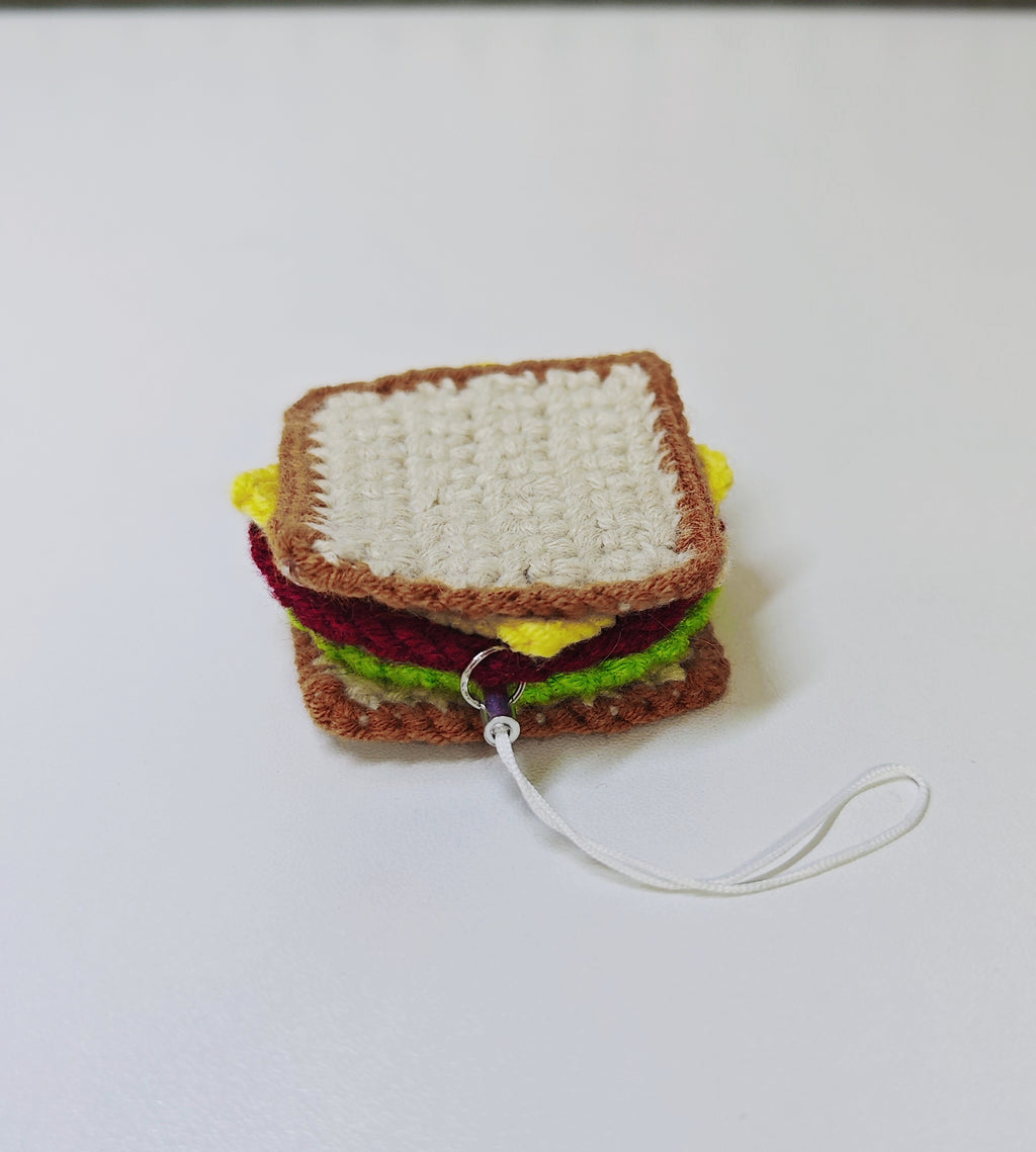 Crochet Sandwich Keychain