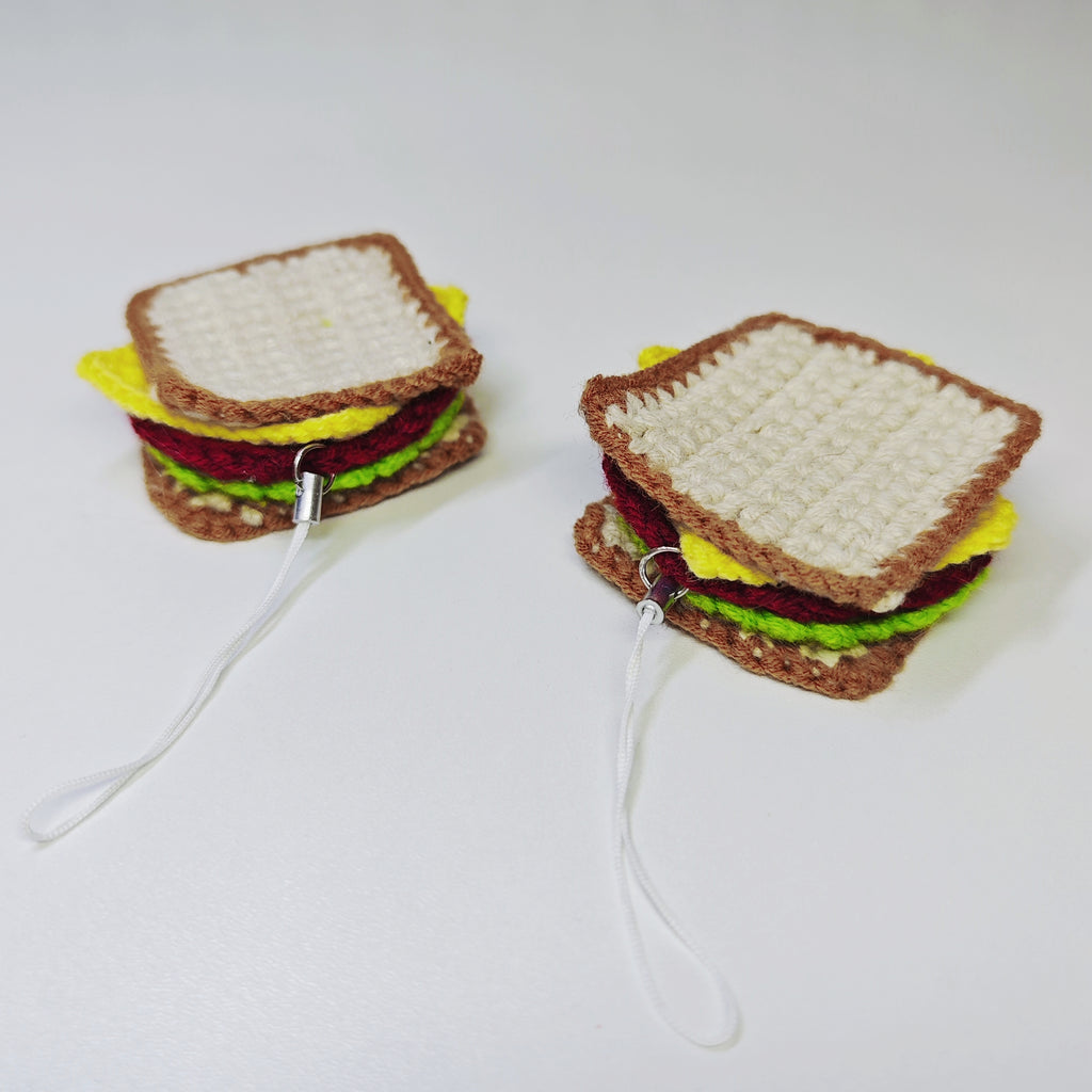 Crochet Sandwich Keychain